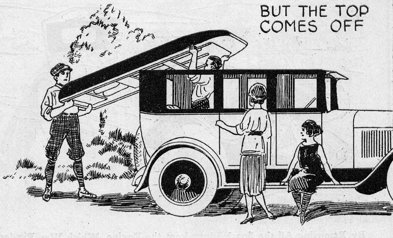 Illustration for article titled This Ingenious Car From 1923 Turned Into a Boat